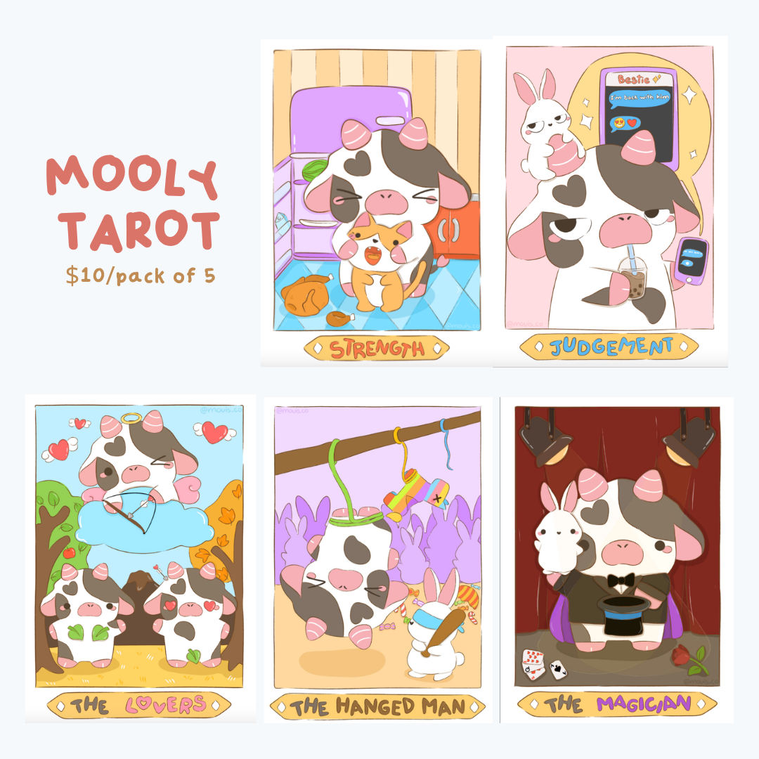 Bundle A5 Art Print - Mooly Tarot – Mouis Land