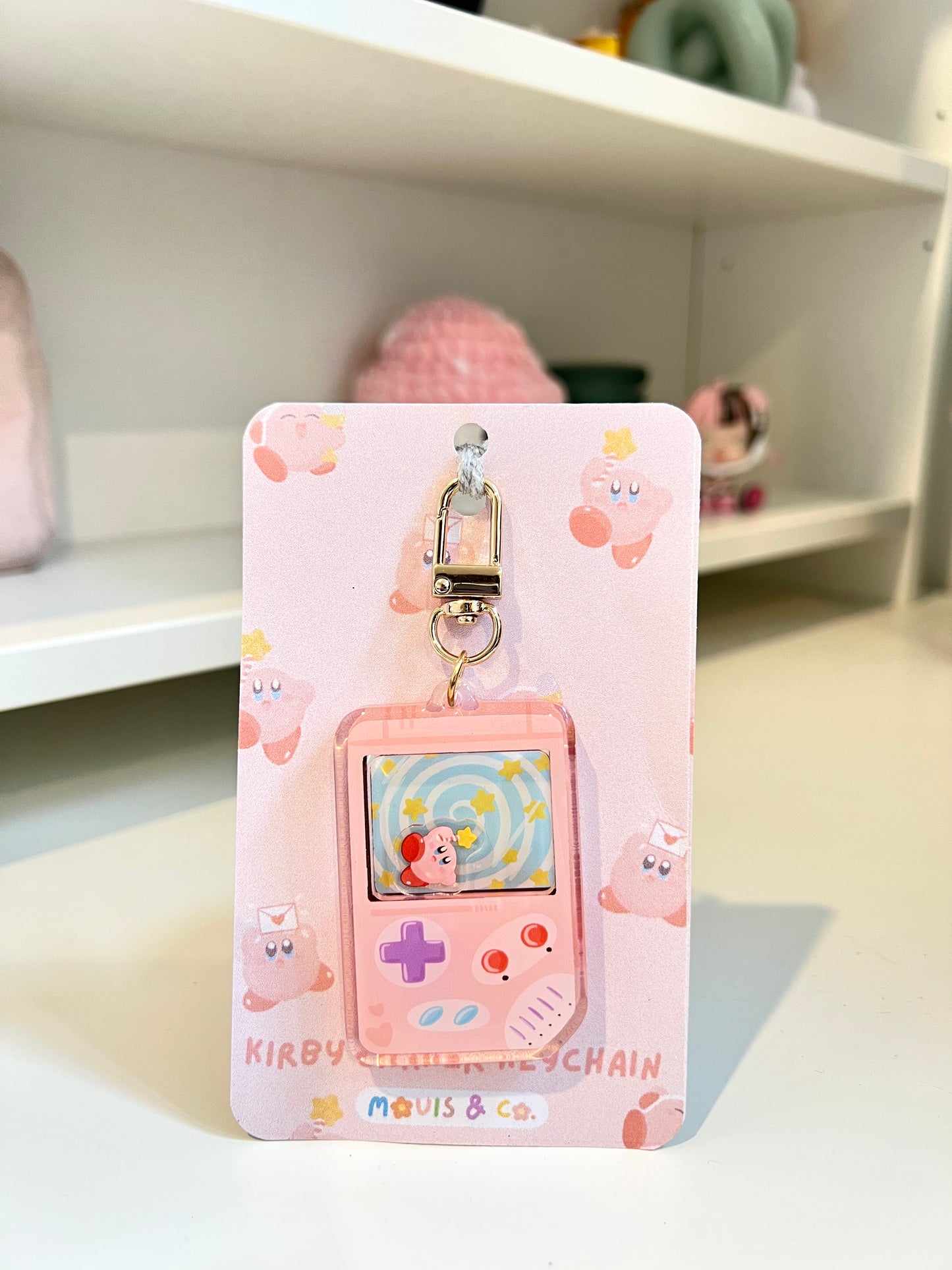 Gameboy Kirby Shaker Keychain