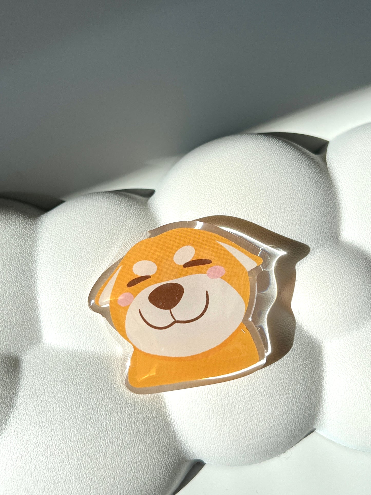 Happy Doggo Acrylic Pin