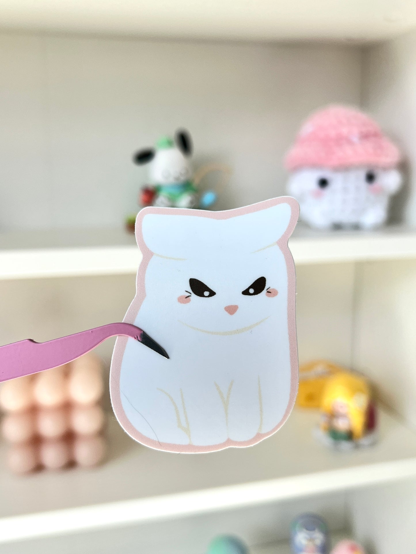 Angry Cat Die-cut Sticker