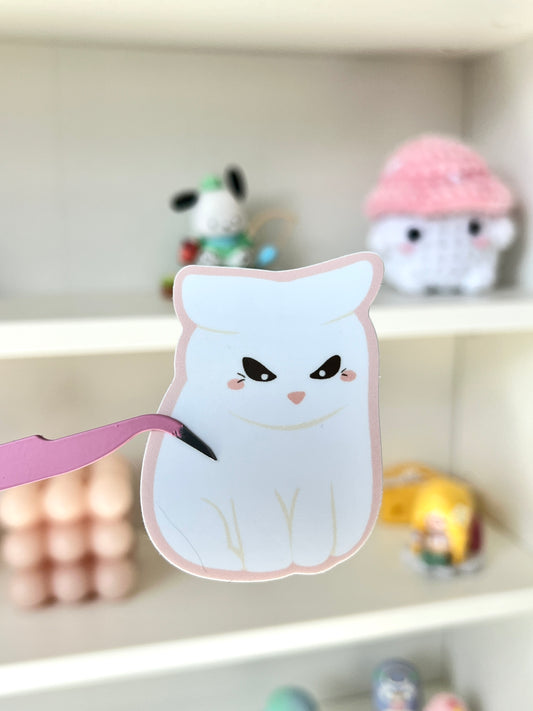 Angry Cat Die-cut Sticker