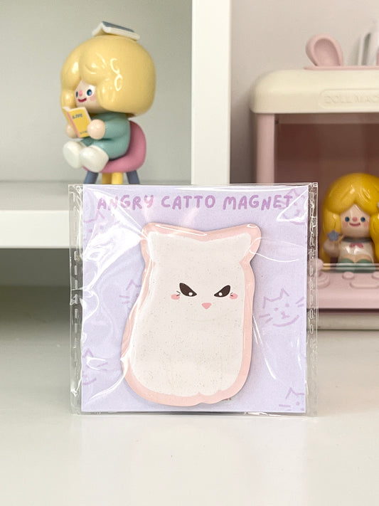Angry Catto Glitter Magnet