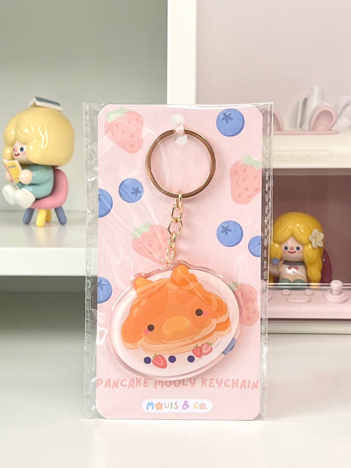 Mooly Pancake Keychain