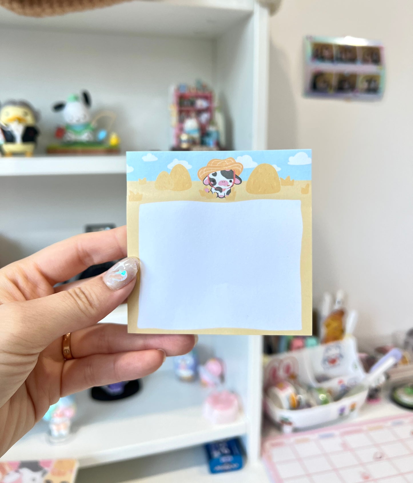 Farmer Cow Sticky Note