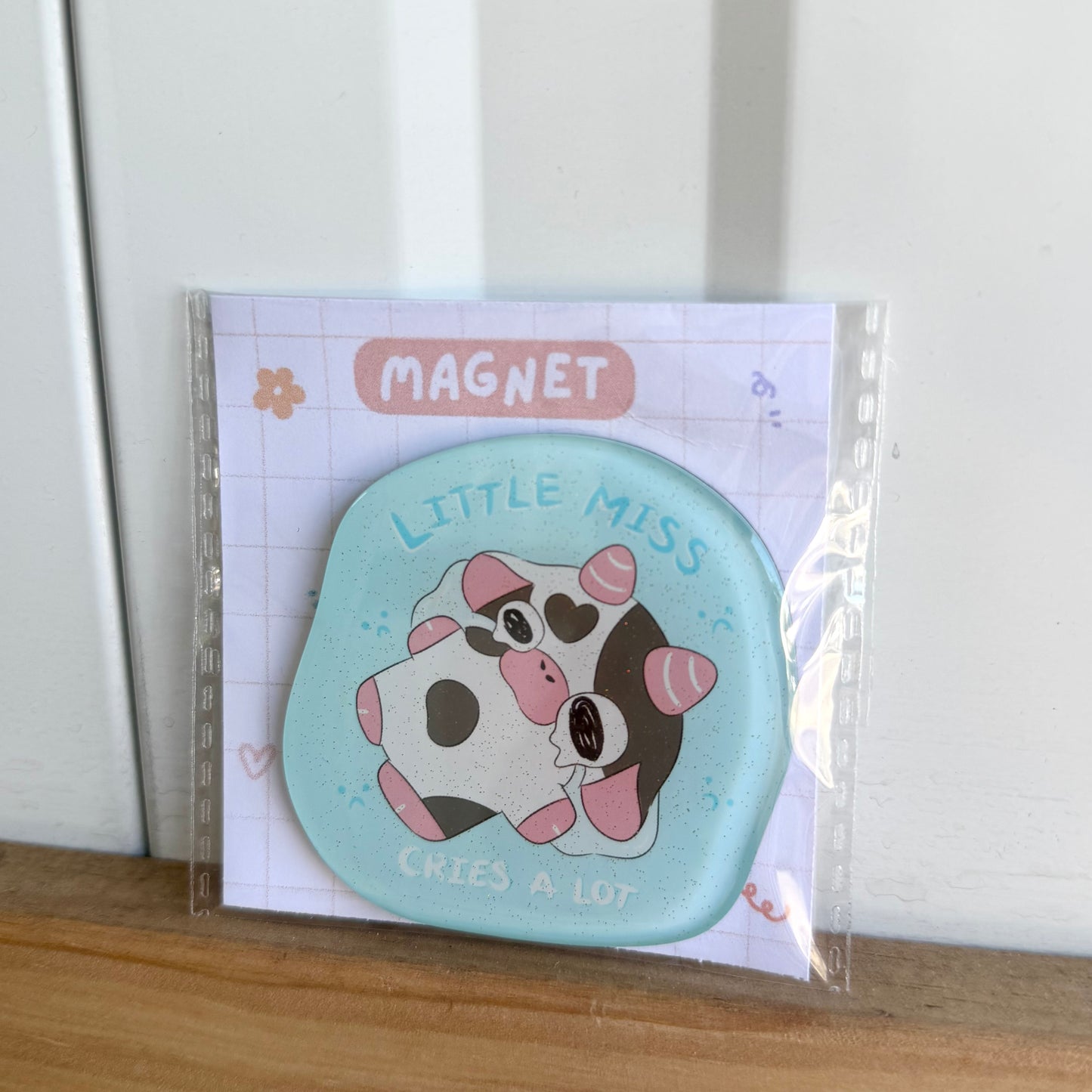 Little Miss Cries A Lot Glitter Magnet