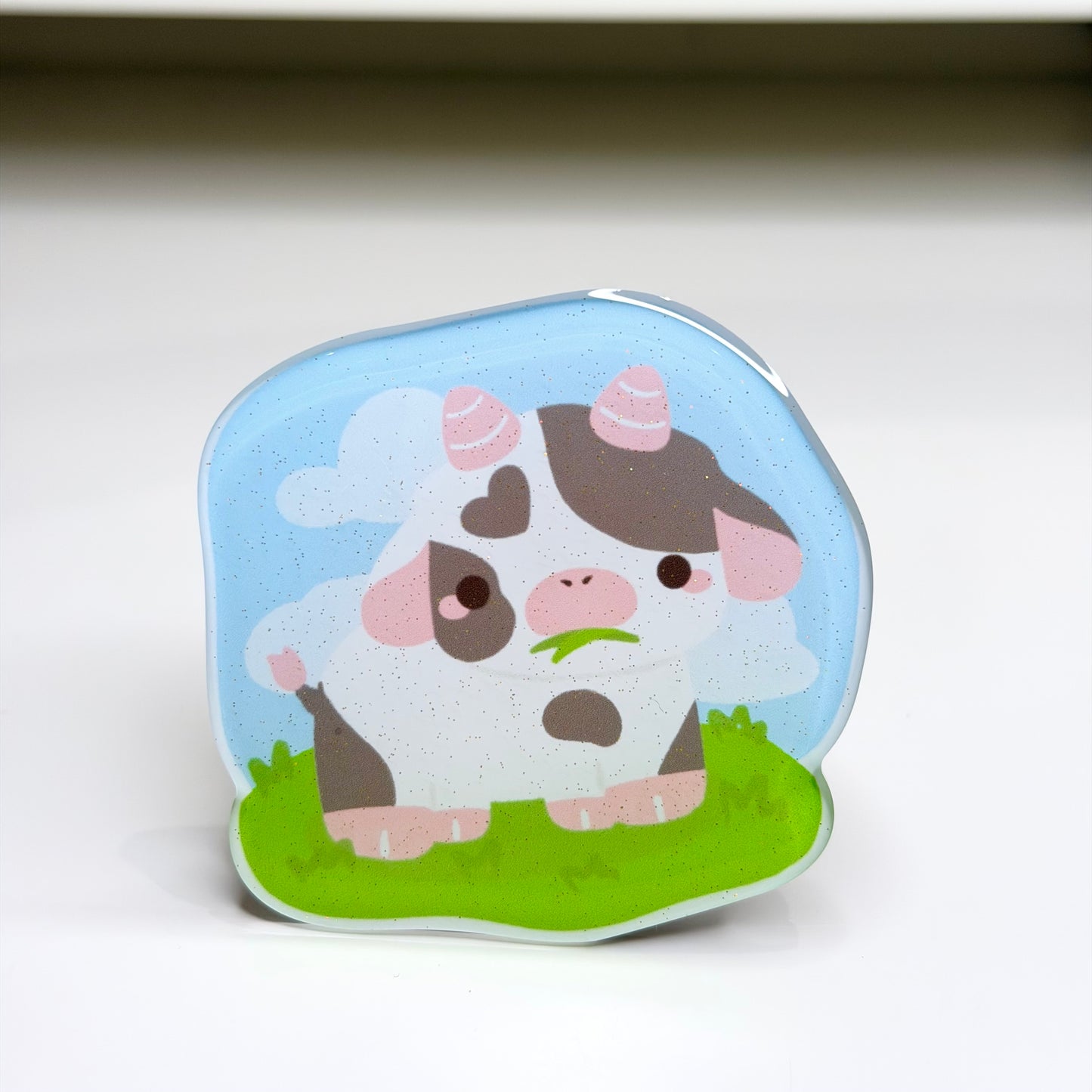 Touch Grass Glitter Magnet