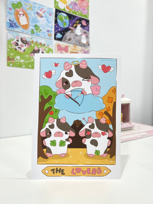 The Lovers Tarot A5 Art Print
