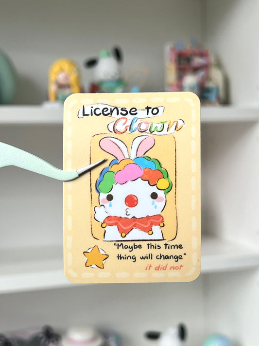 License to Clown Die-cut Sticker