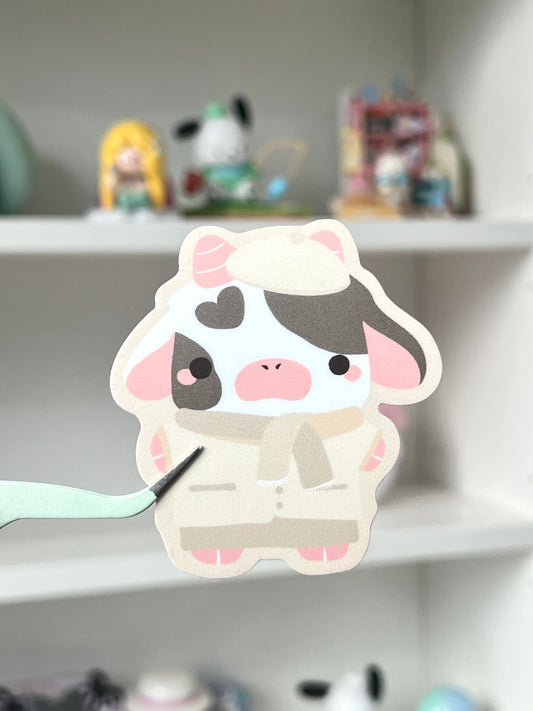 Cozy Mooly Die-cut Sticker