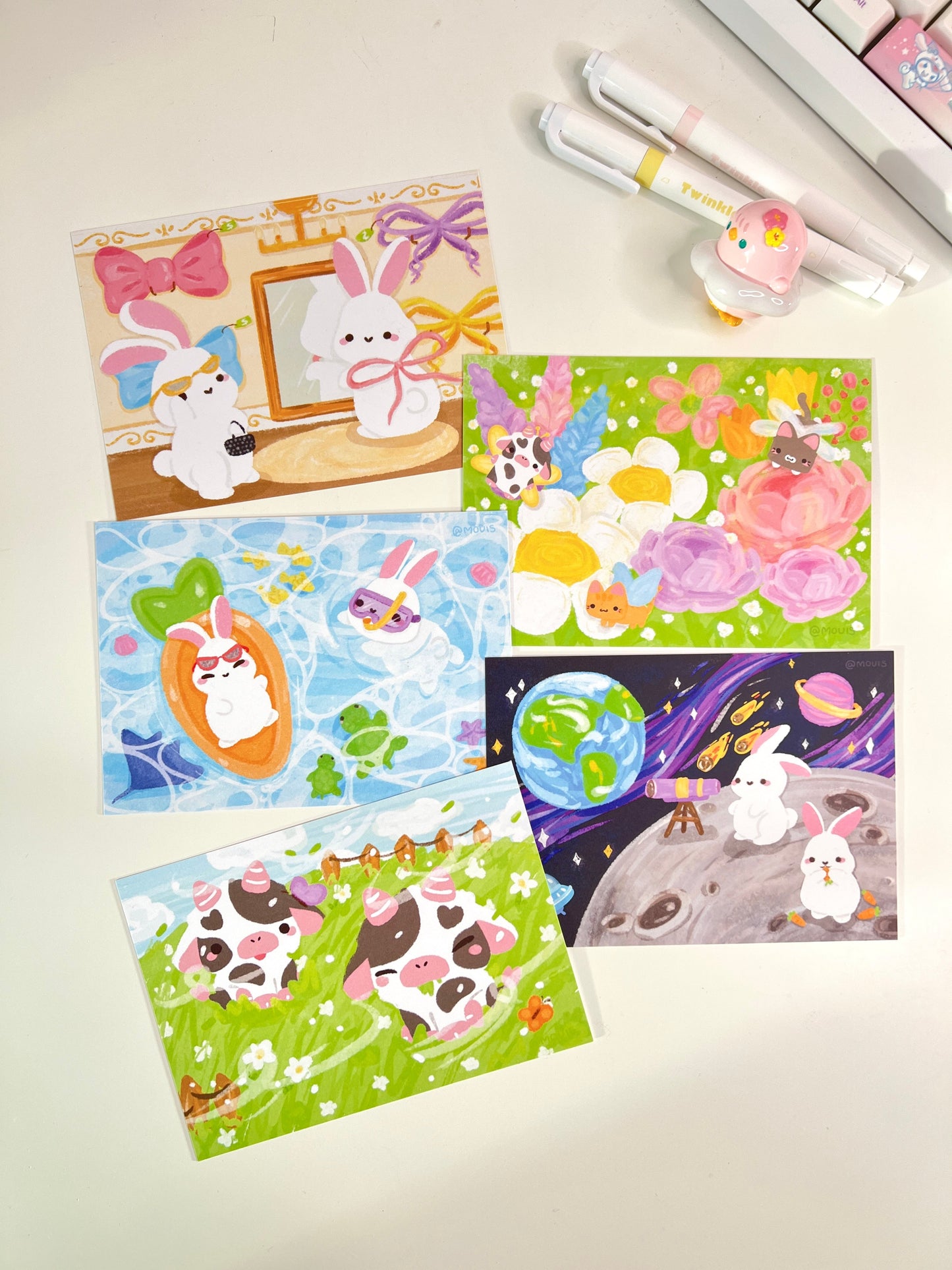 BunBun in Space A6 Postcard