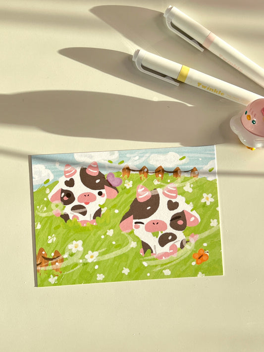 Mooly Breezy Afternoon A6 Postcard