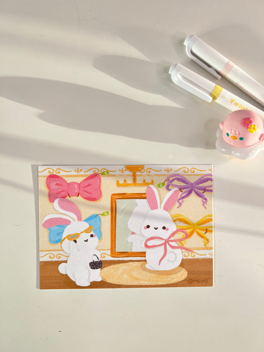BunBun Shopping Therapy A6 Postcard