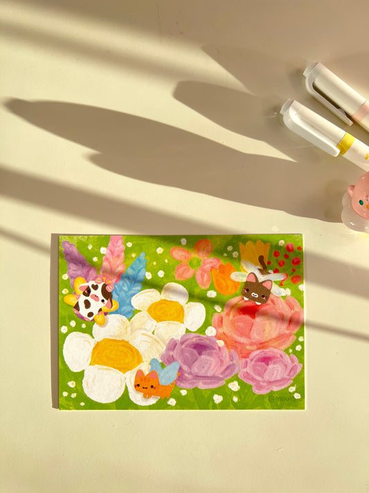 Mouis Bloom Garden A6 Postcard