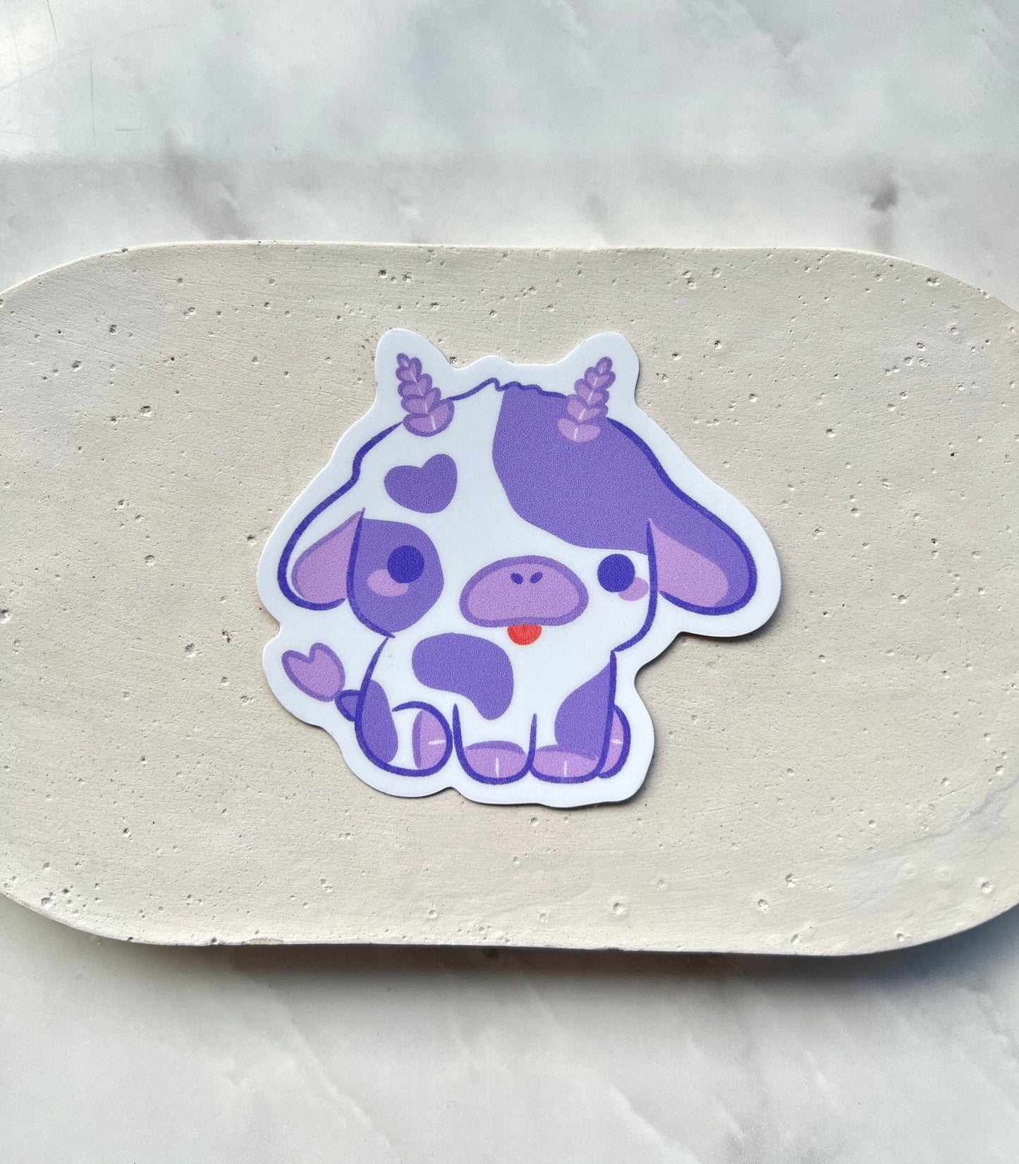 Lavender Cow Die-cut Stickers