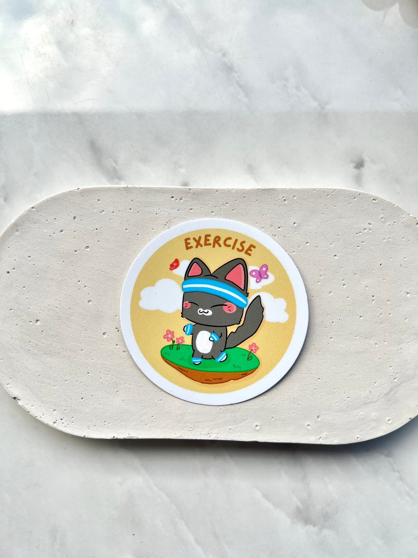 Exercise Die-cut Stickers