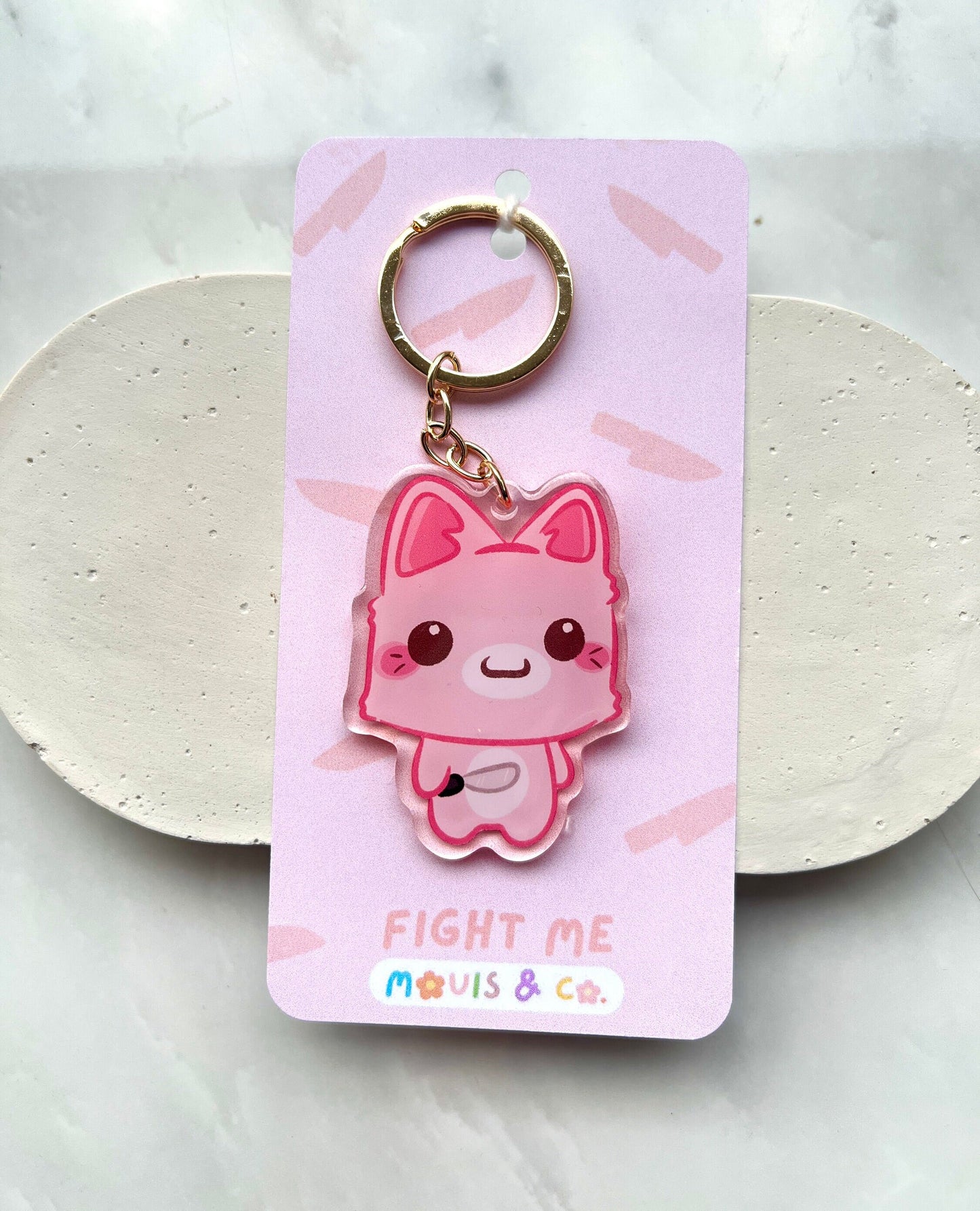 Fight Me Keychain