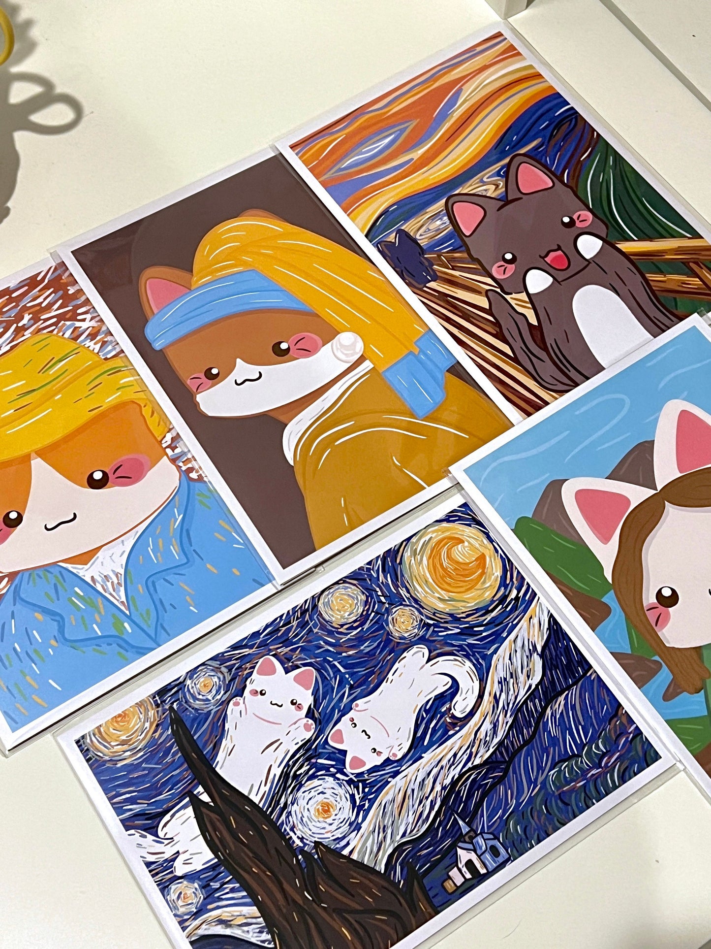 Meowna Lisa A5 Art Print