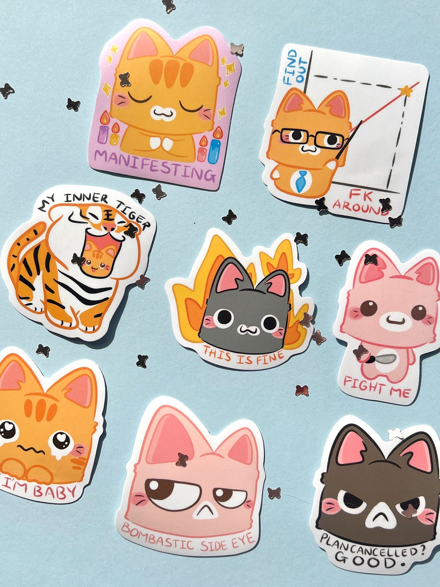 Bombastic Side Eye Die-cut Stickers