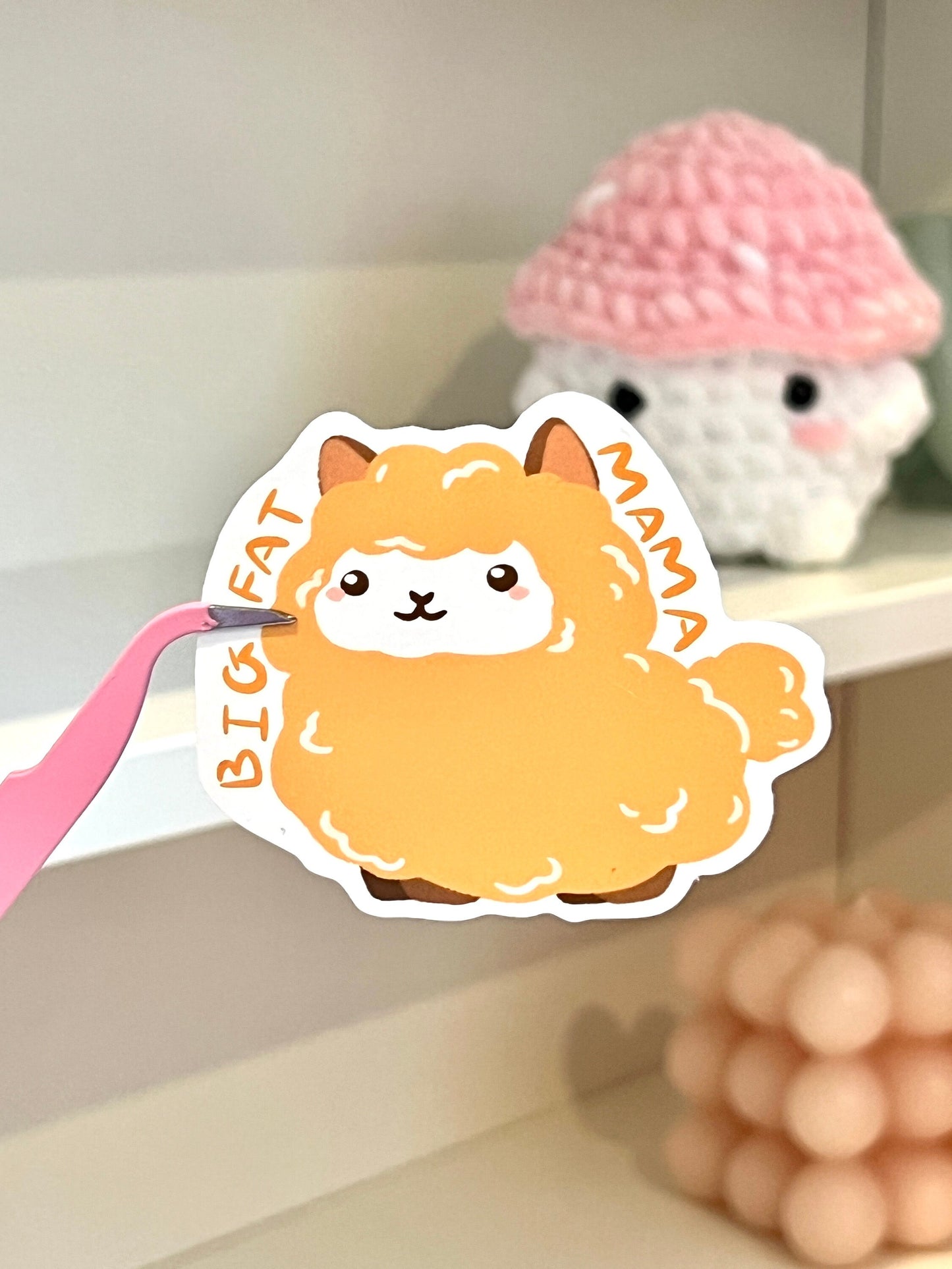 Big Fat Mama Llama Die-cut Stickers