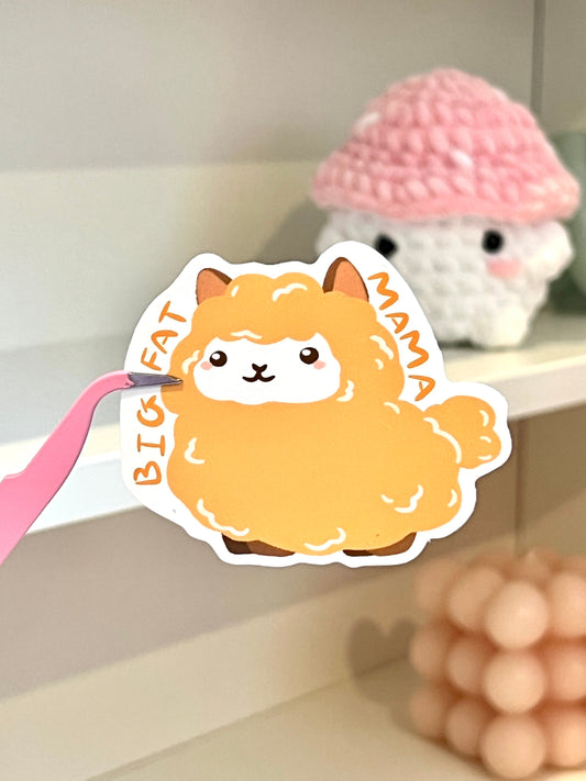 Big Fat Mama Llama Die-cut Stickers