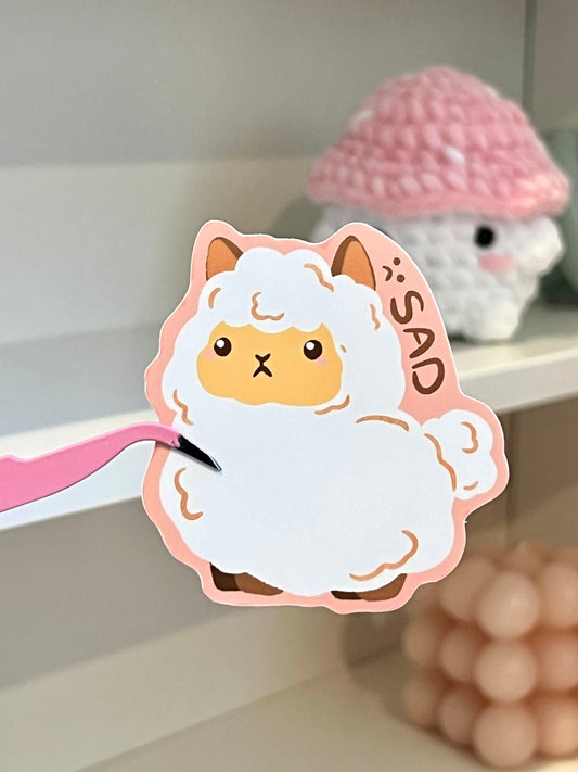Sad Llama Die-cut Stickers