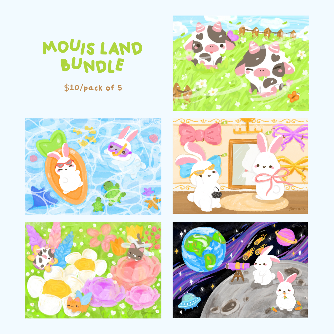 Bundle A5 Art Print - Mouis Land