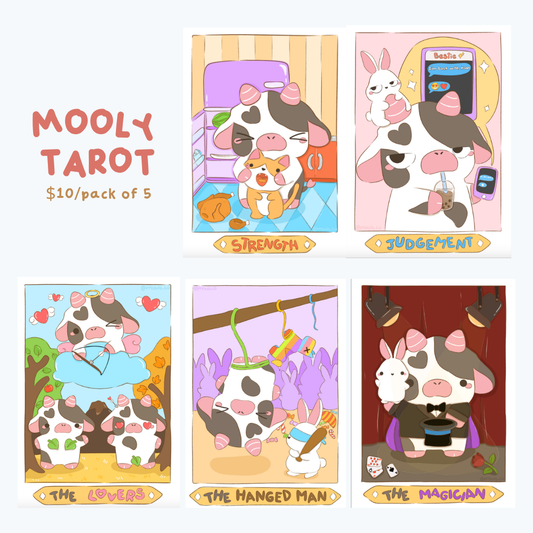 Bundle A5 Art Print - Mooly Tarot