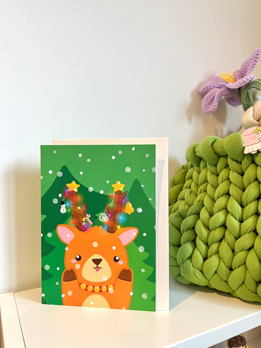 Reindeer Christmas Greeting Card