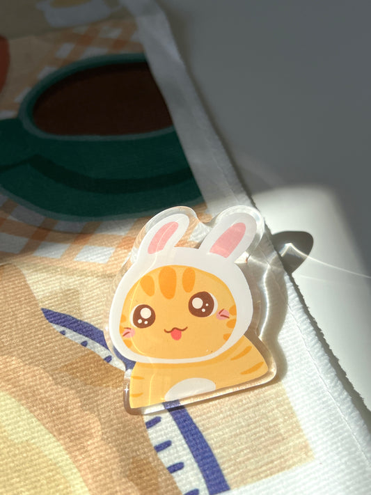 Bunny Catto Acrylic Pin