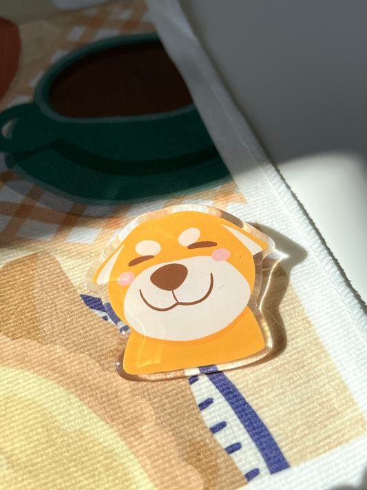 Happy Doggo Acrylic Pin