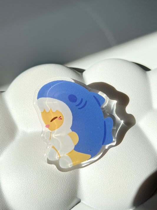Shark Catto Acrylic Pin