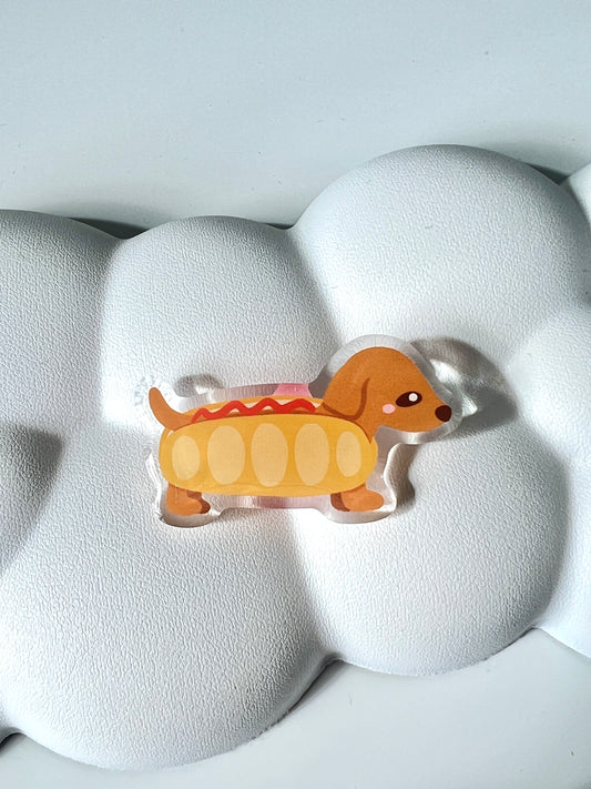Hot Doggo Acrylic Pin