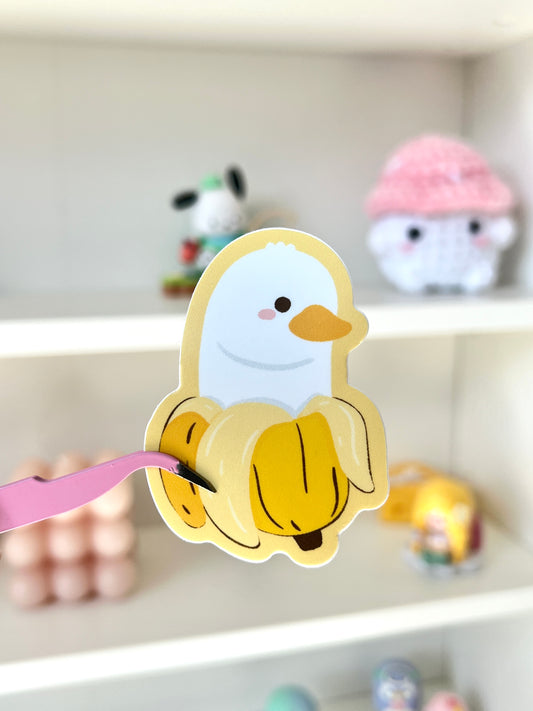 Banana Duck Die-cut Sticker