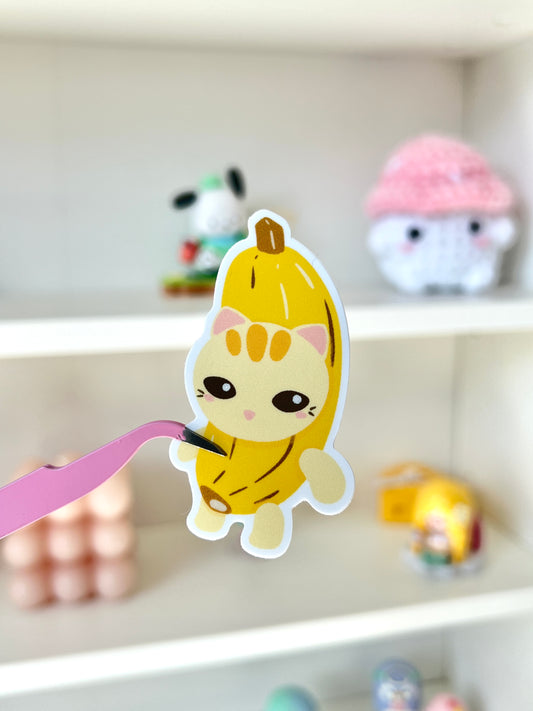 Banana Cat Die-cut Sticker