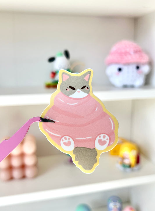 Cozy Cat Die-cut Sticker