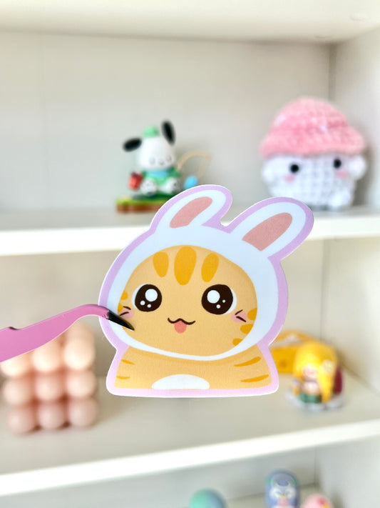 Bunny Cat Die-cut Sticker
