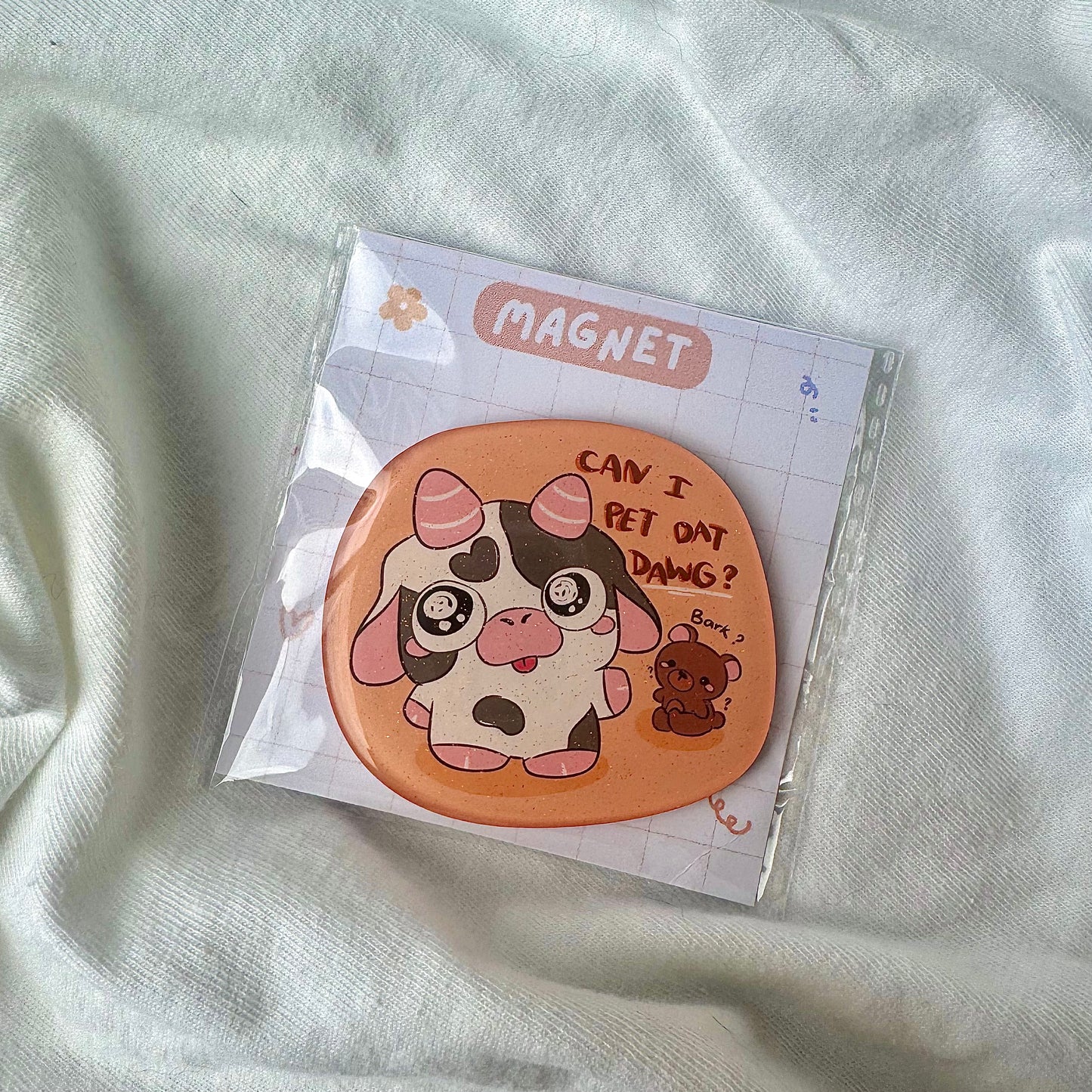 Can I Pet Dat Dawg Glitter Magnet