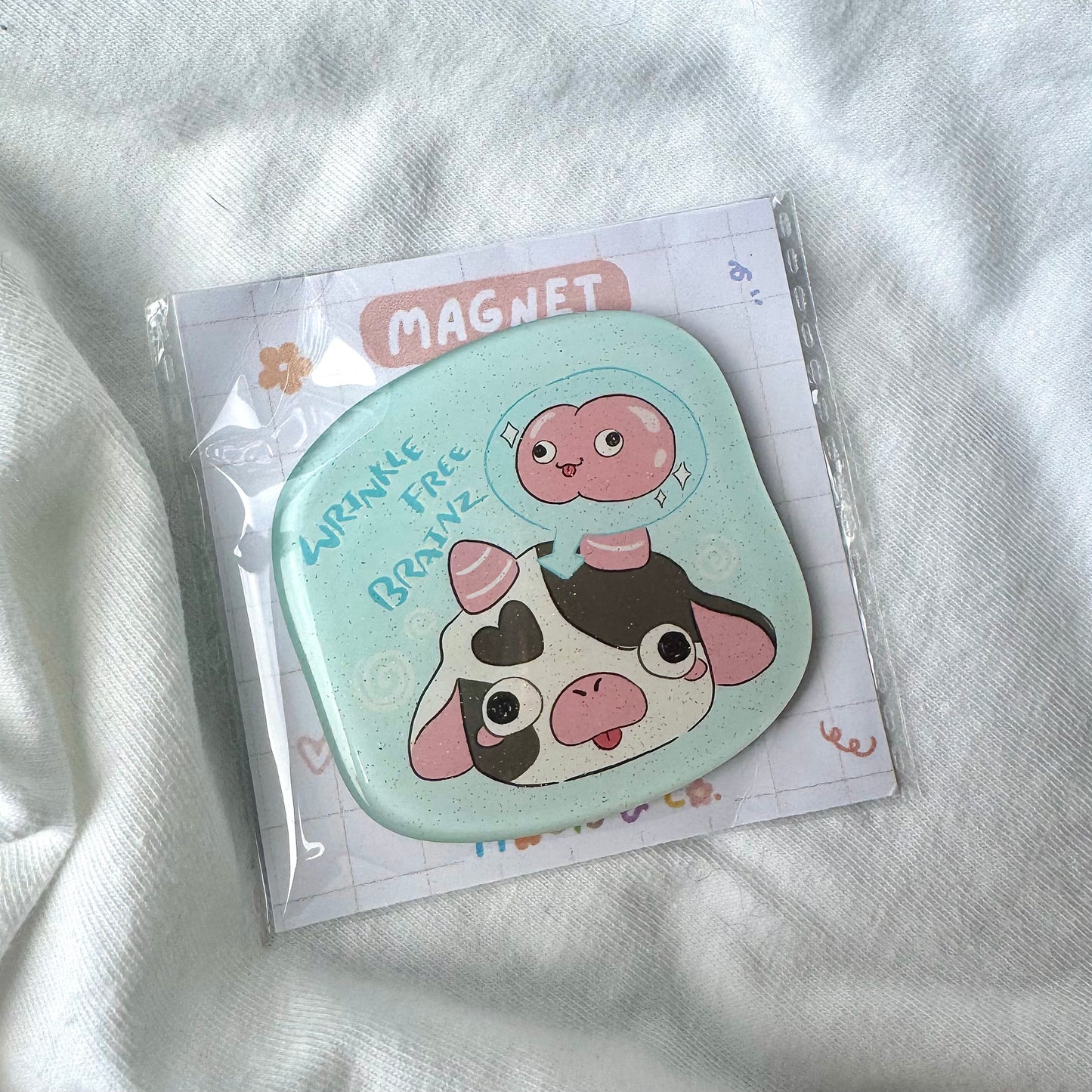Wrinkle Free Brainz Glitter Magnet