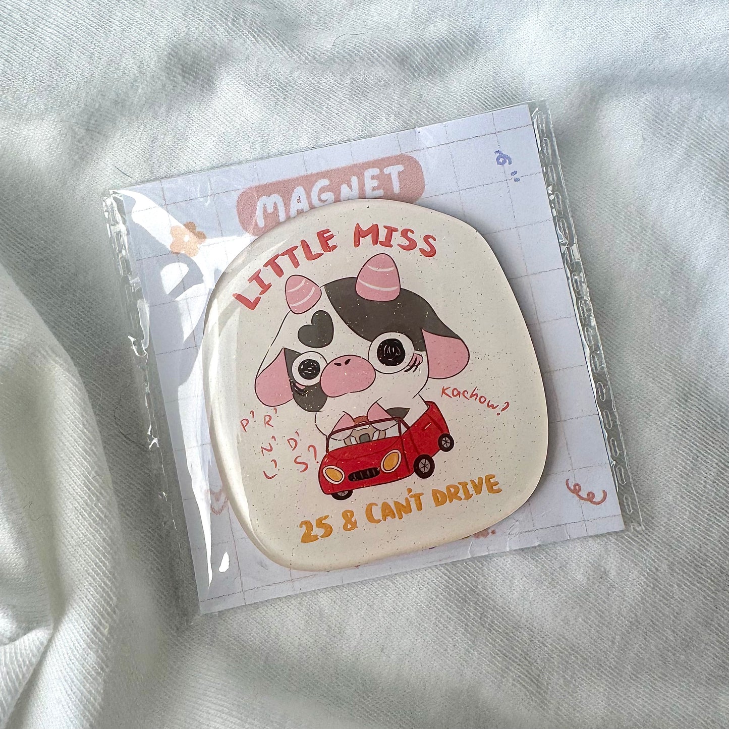 Little Miss 25 & Can't Drive Glitter Magnet