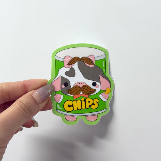 Mooly Chips Die-cut Sticker