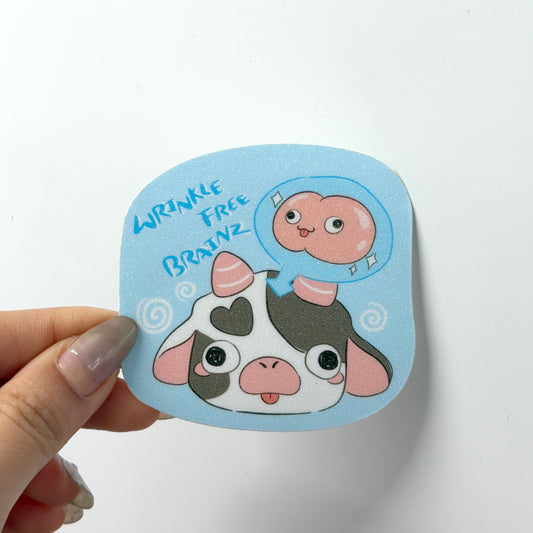 Wrinkle-Free Brainz Glitter Die-cut Sticker