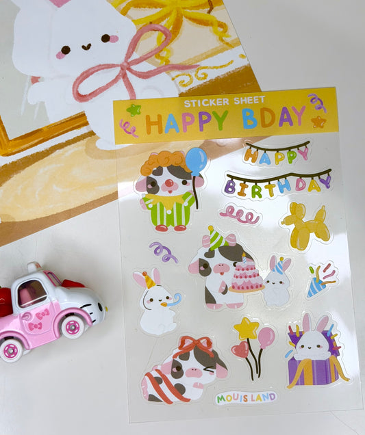 Happy Birthday Sticker Sheet