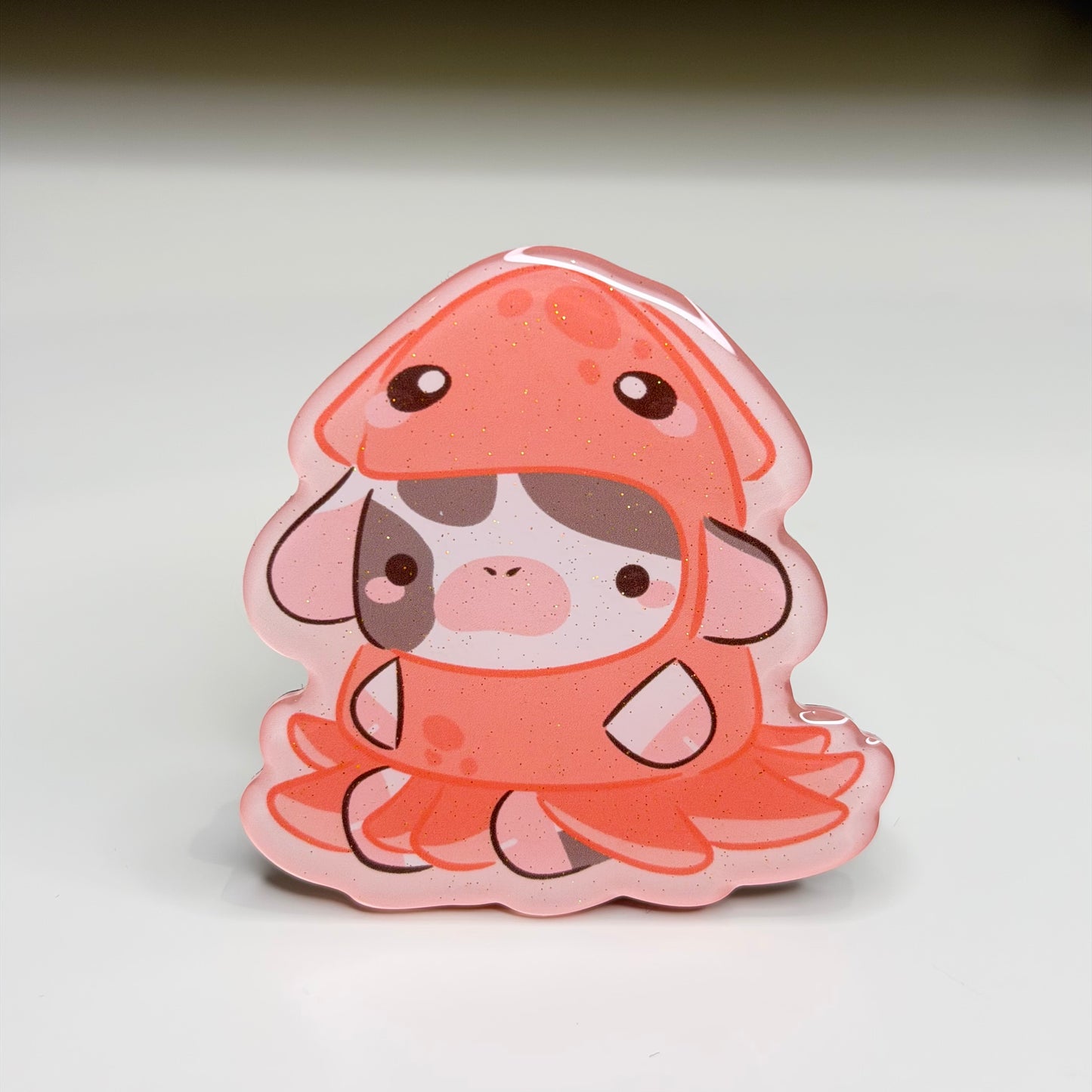 Squid Mooly Glitter Magnet