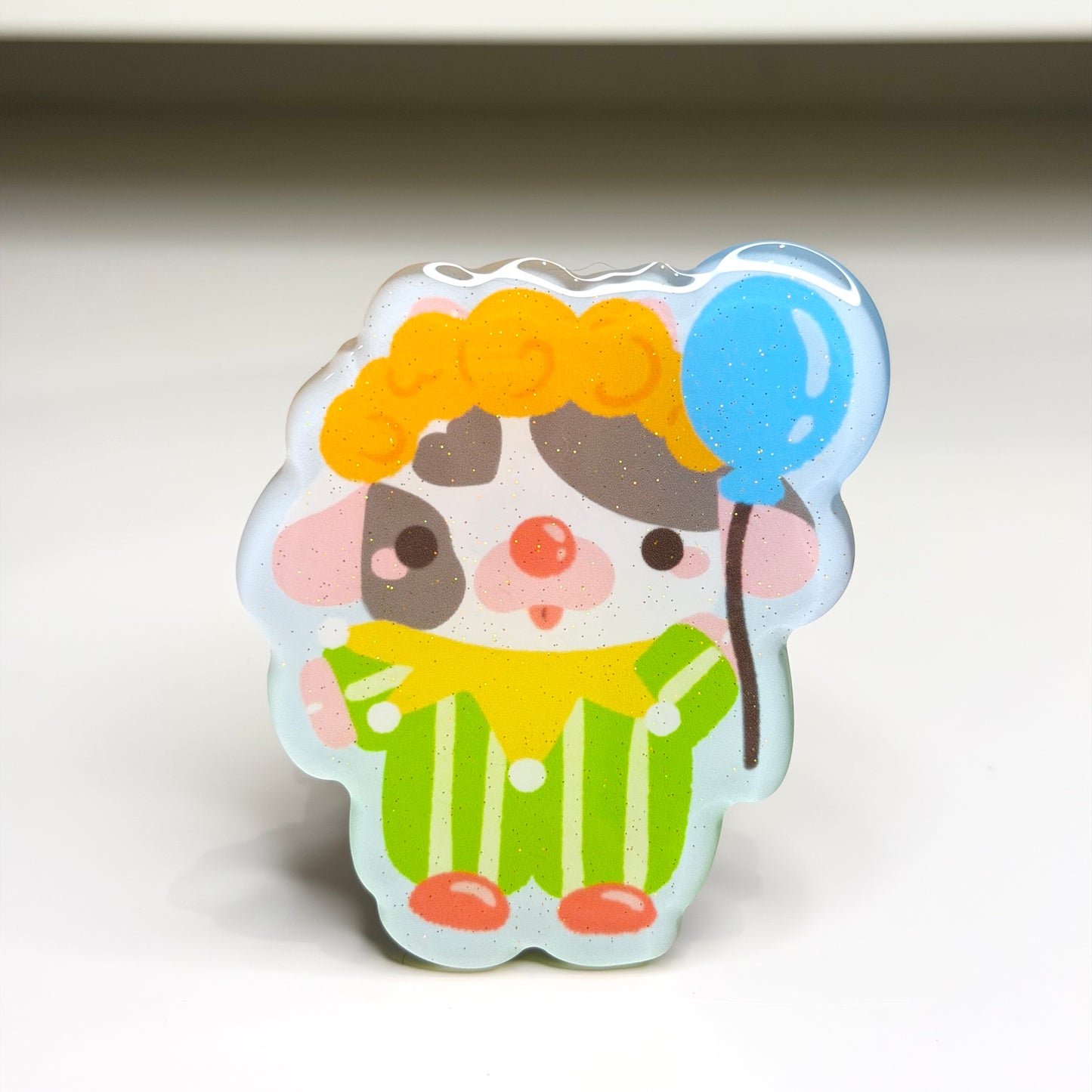 Clown Mooly Glitter Magnet