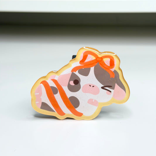 Mooly Present Glitter Magnet