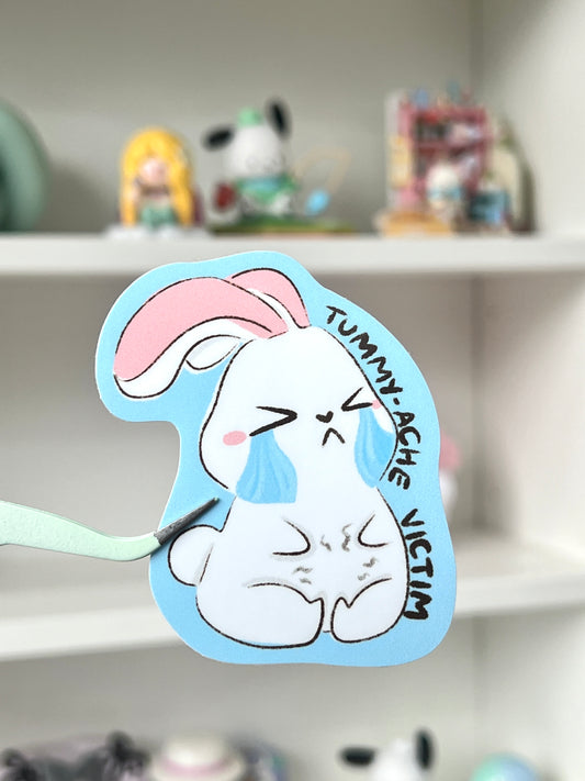 Tummy Ache Victim Die-cut Sticker