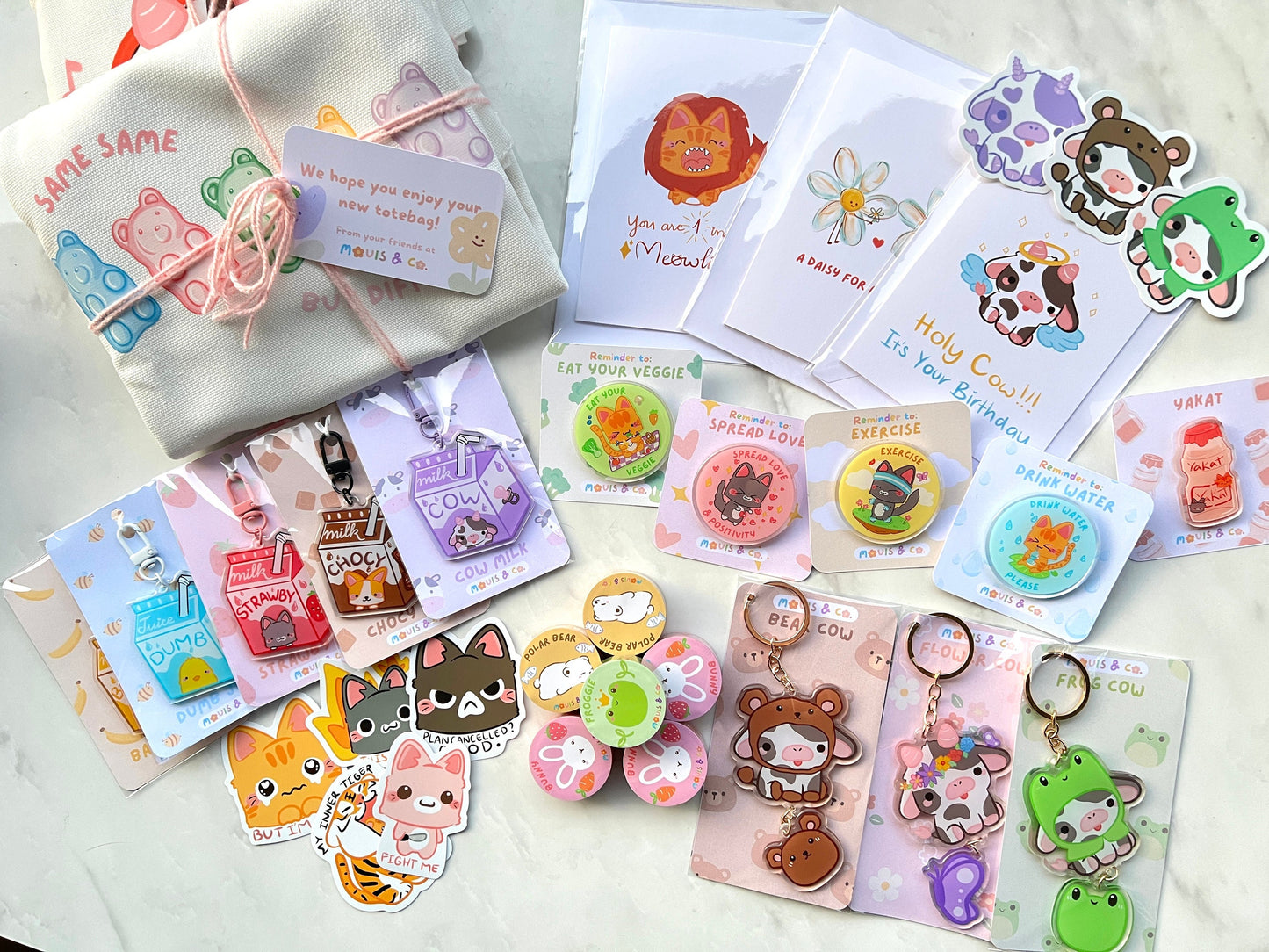 Lavender Cow Die-cut Stickers