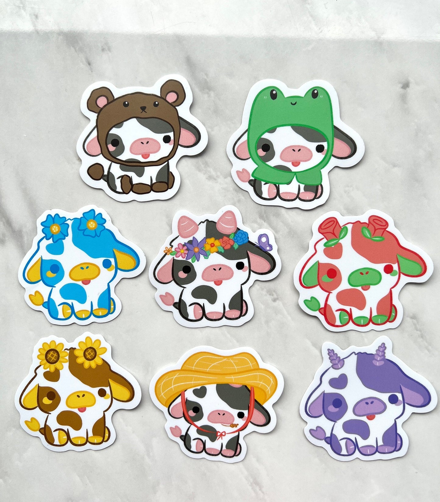 Sunflower Cow Die-cut Stickers