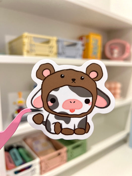 Bear Cow Die-cut Stickers