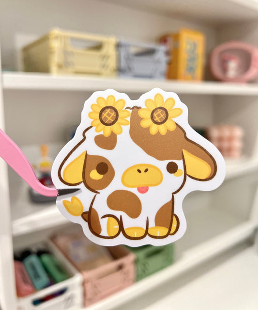 Sunflower Cow Die-cut Stickers